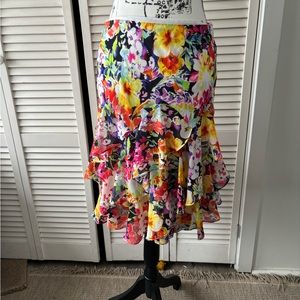 Lauren Ralph Lauren Flowered Ruffled Skirt